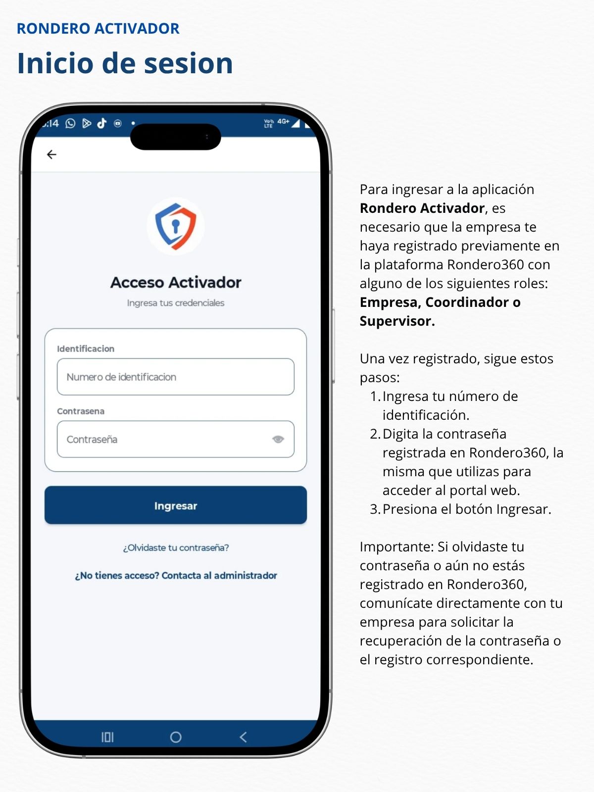 Inicio de sesión