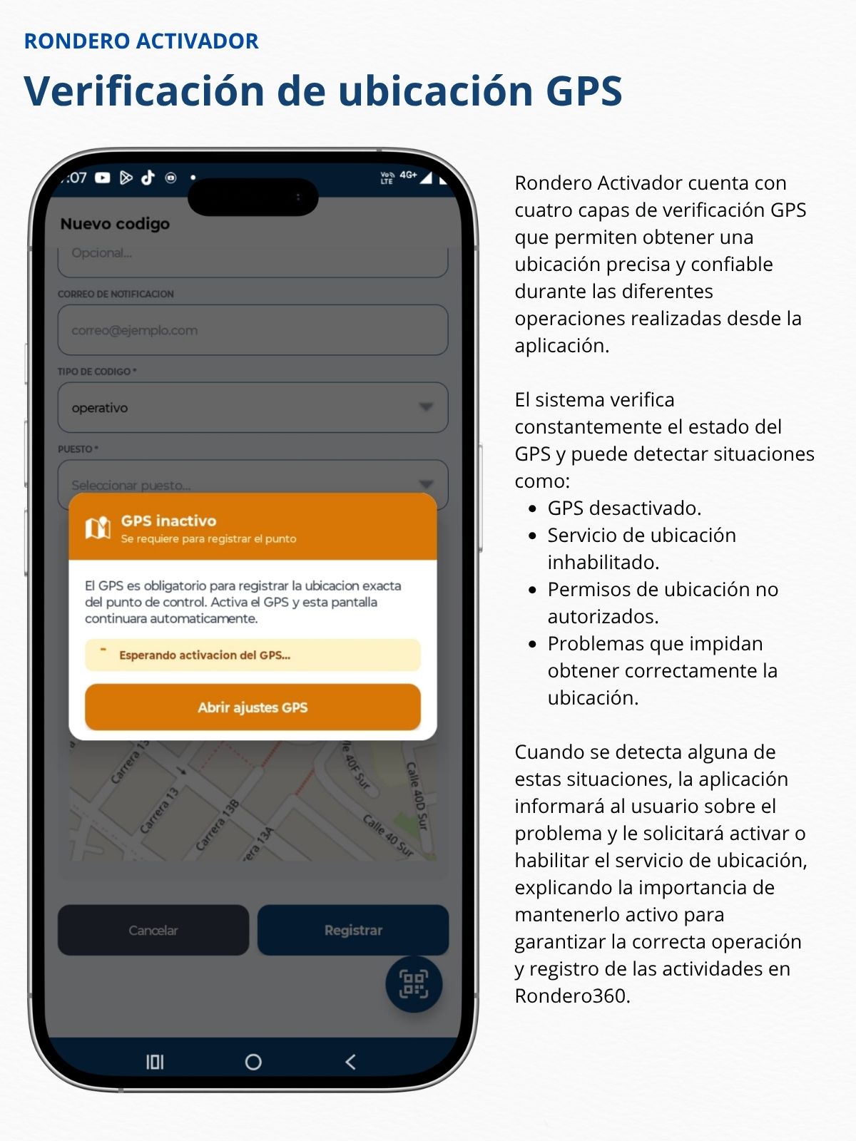 Verificación de ubicación GPS