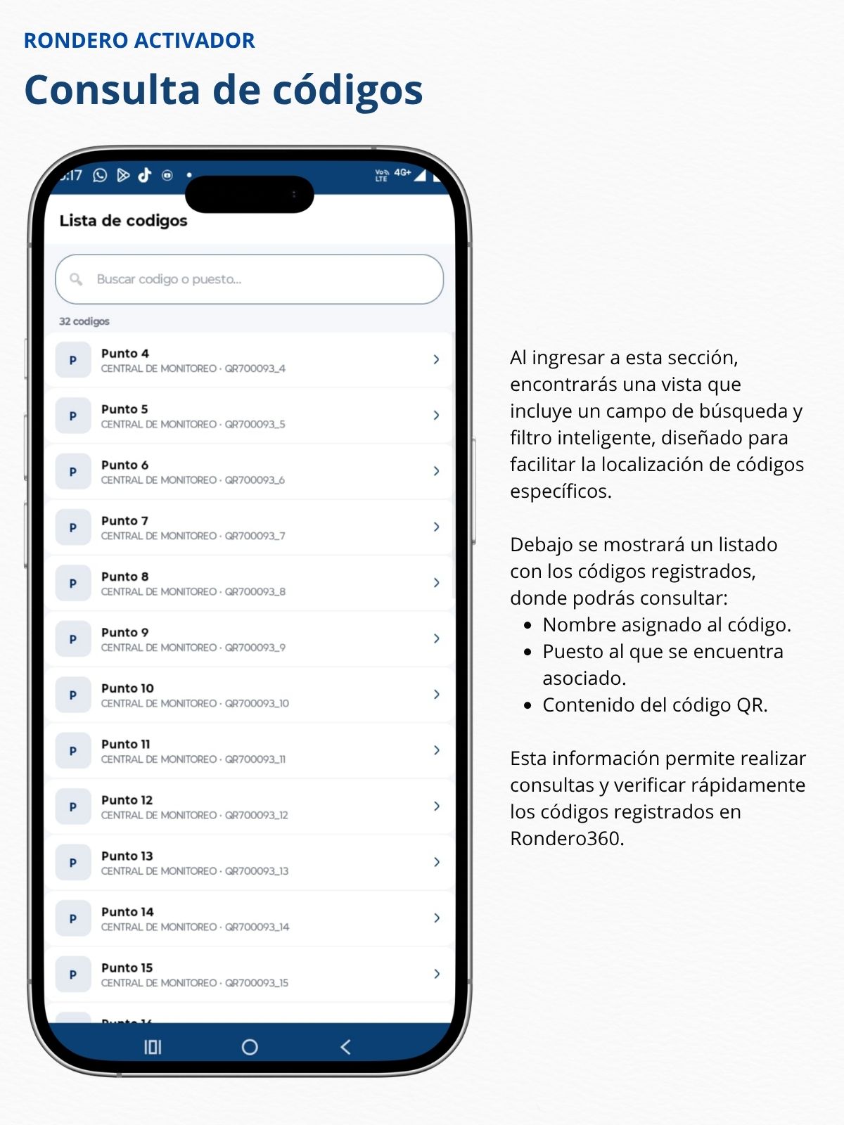 Consulta de códigos
