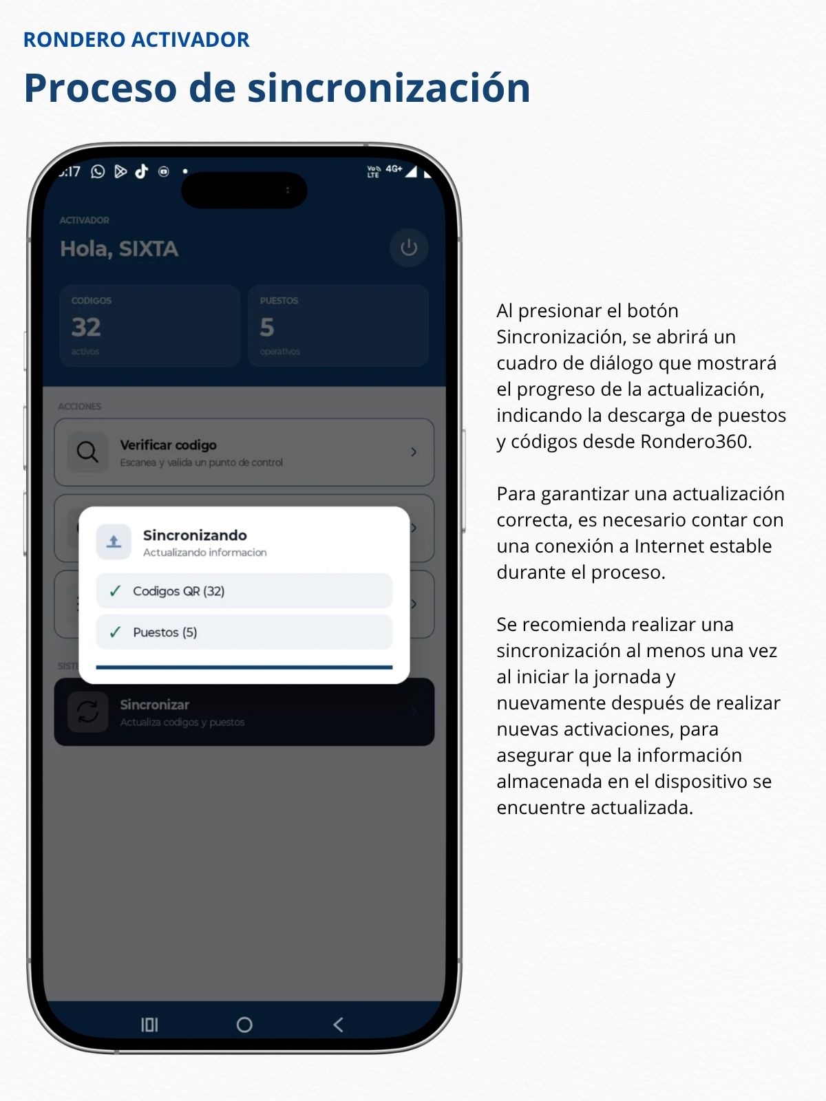 Proceso de sincronización