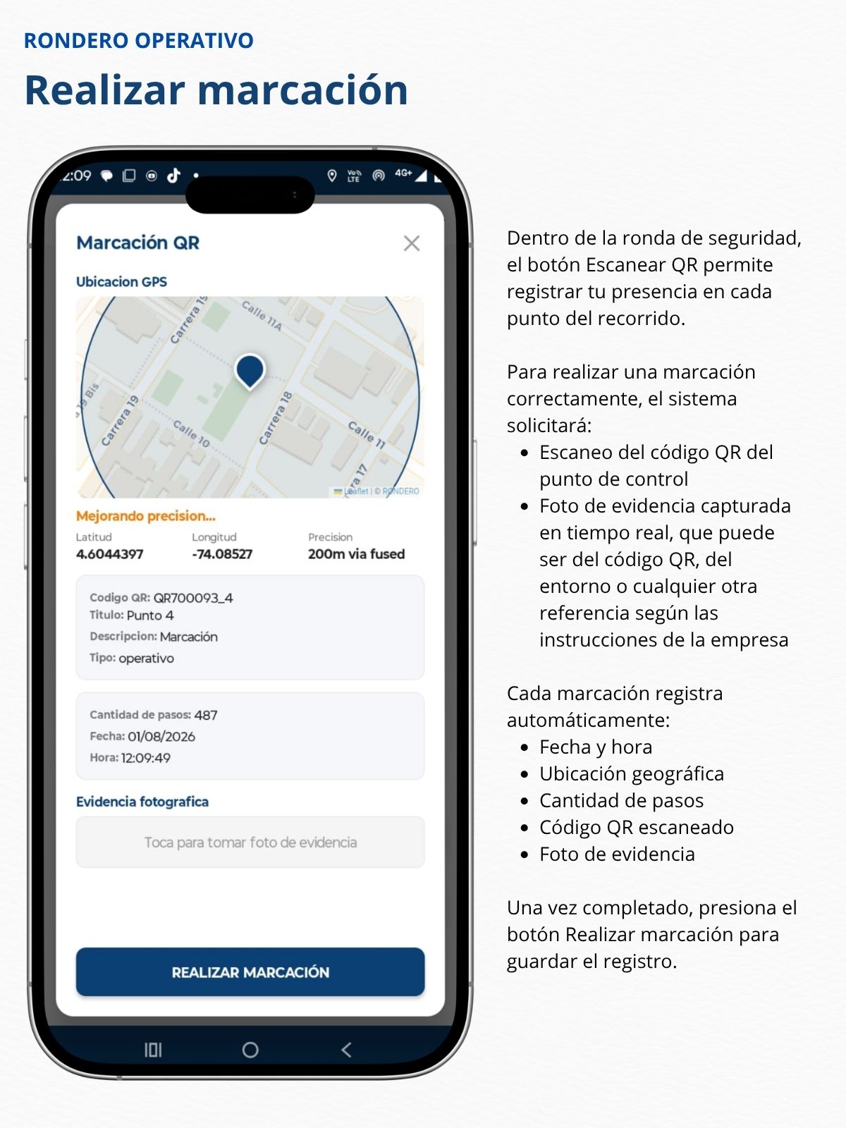 Realizar Marcación