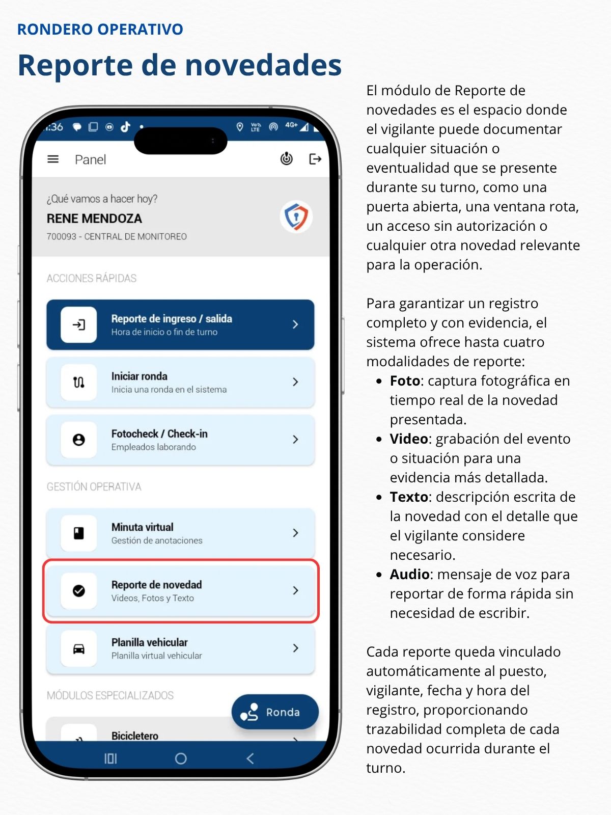 Reporte de Novedades