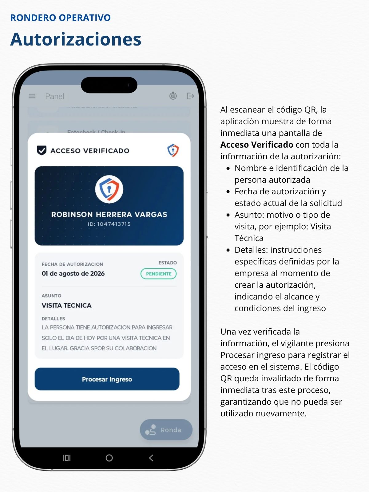 Autorizaciones - Acceso Verificado