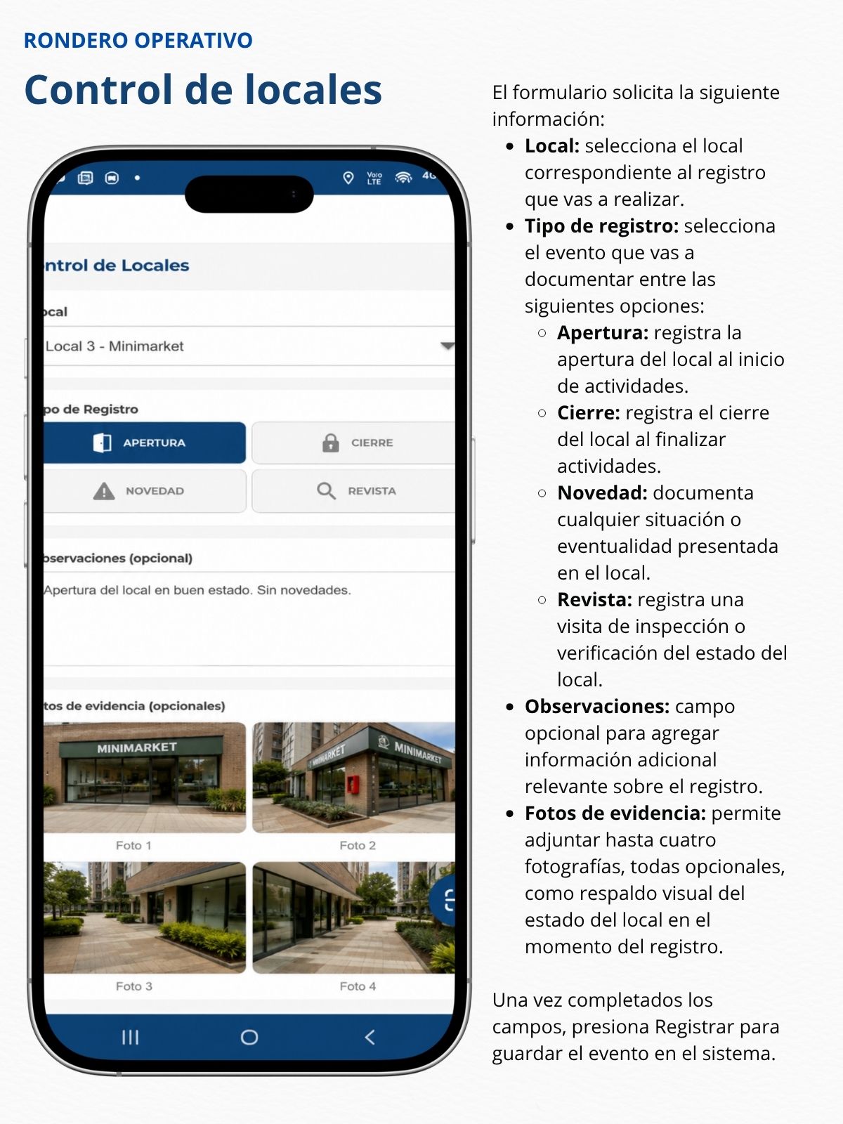 Control de Locales - Formulario