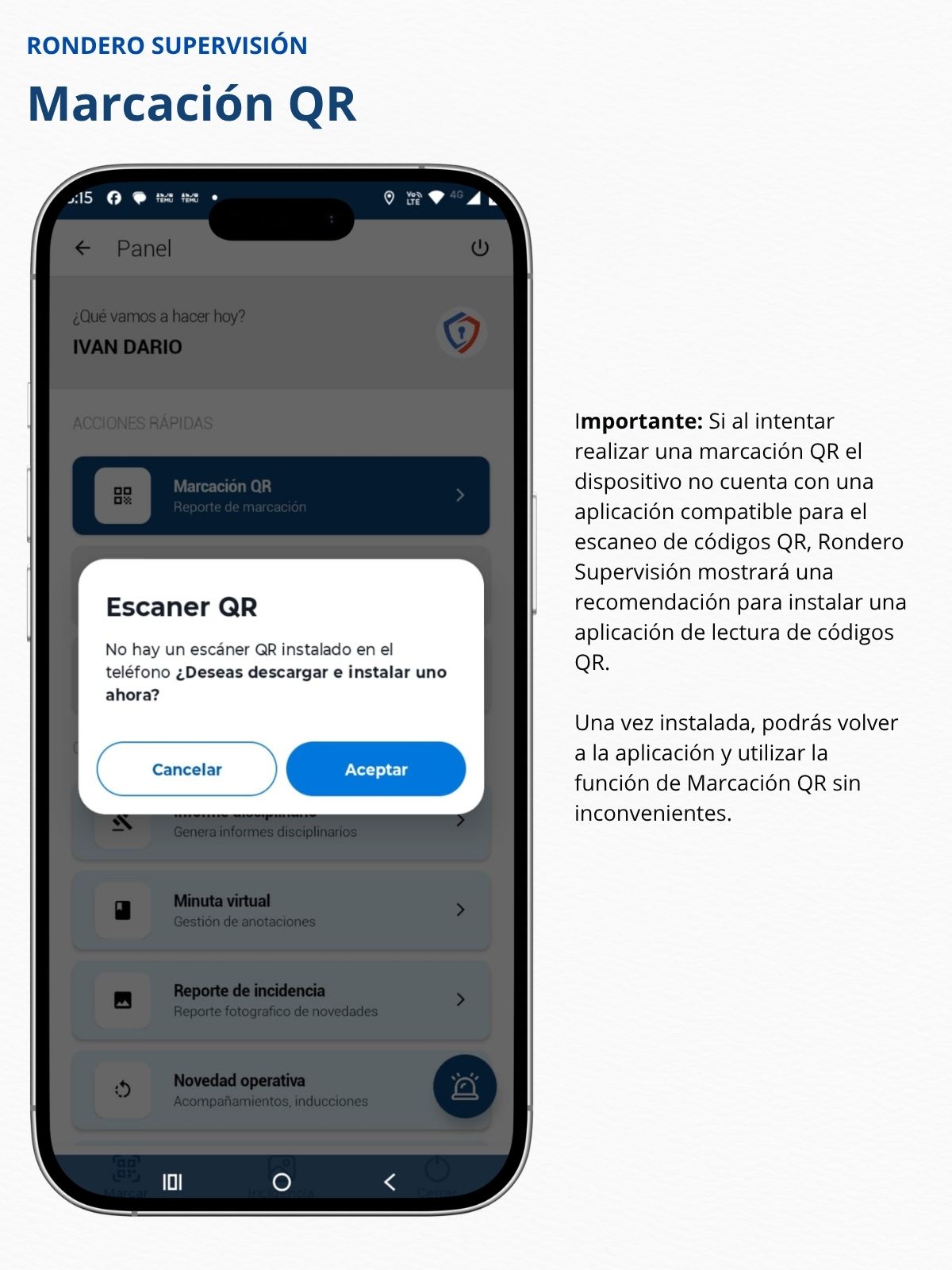 Marcación QR - Escaneo