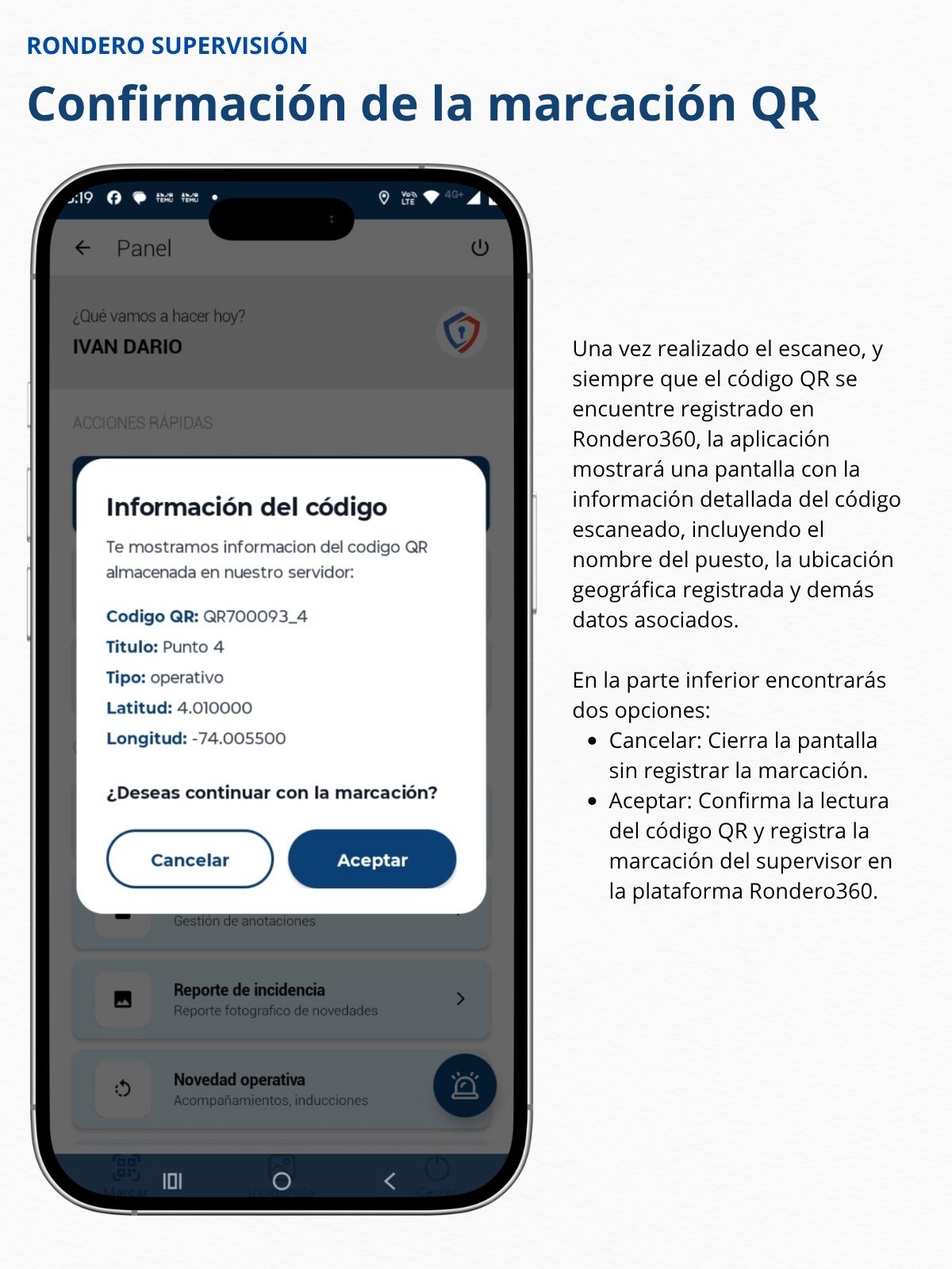 Marcación QR - Sin Escáner
