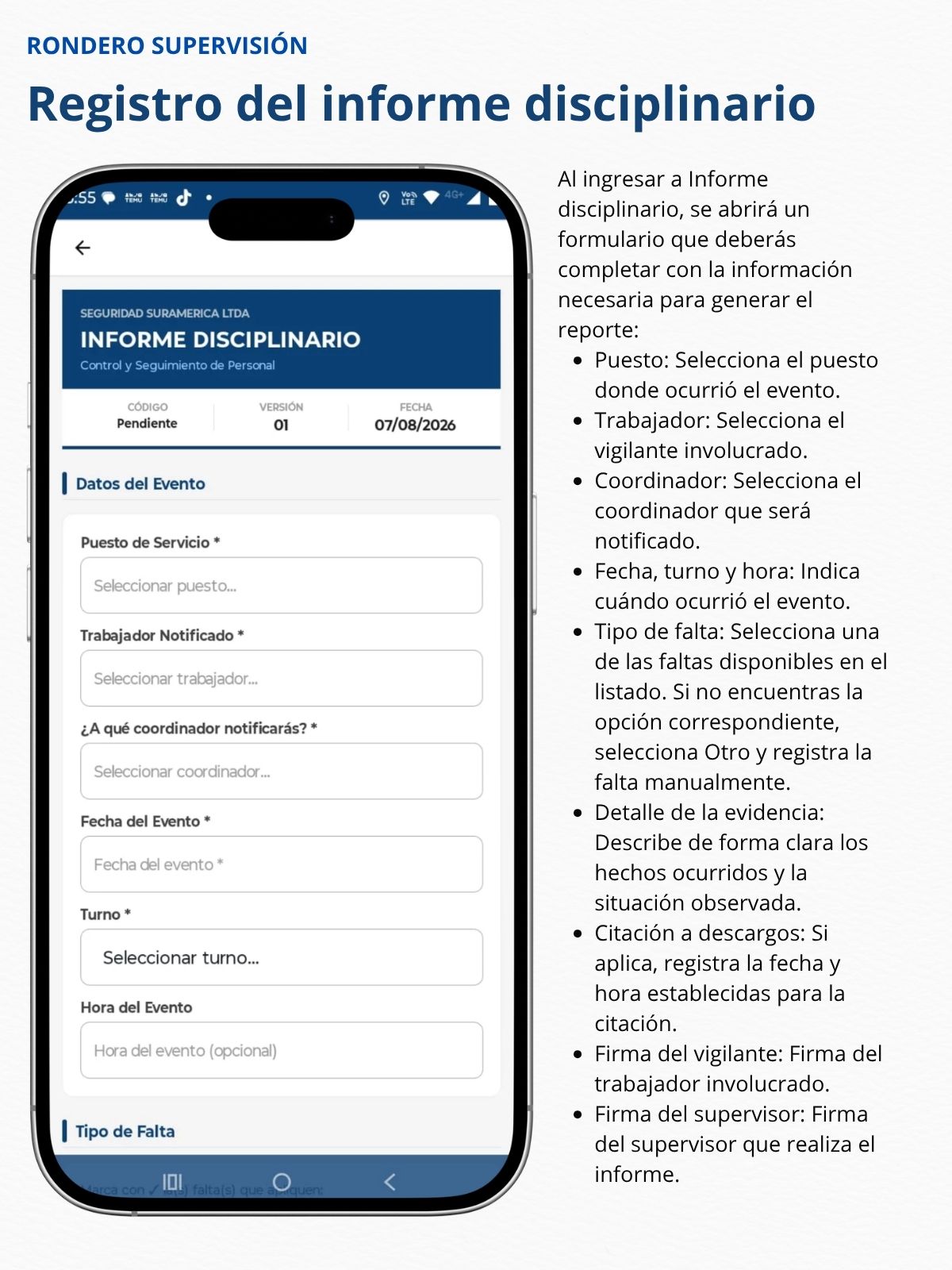 Informe Disciplinario