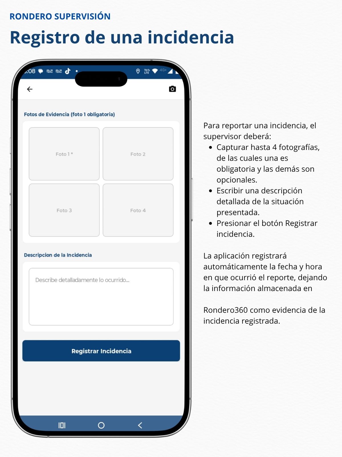 Reporte de Incidencias