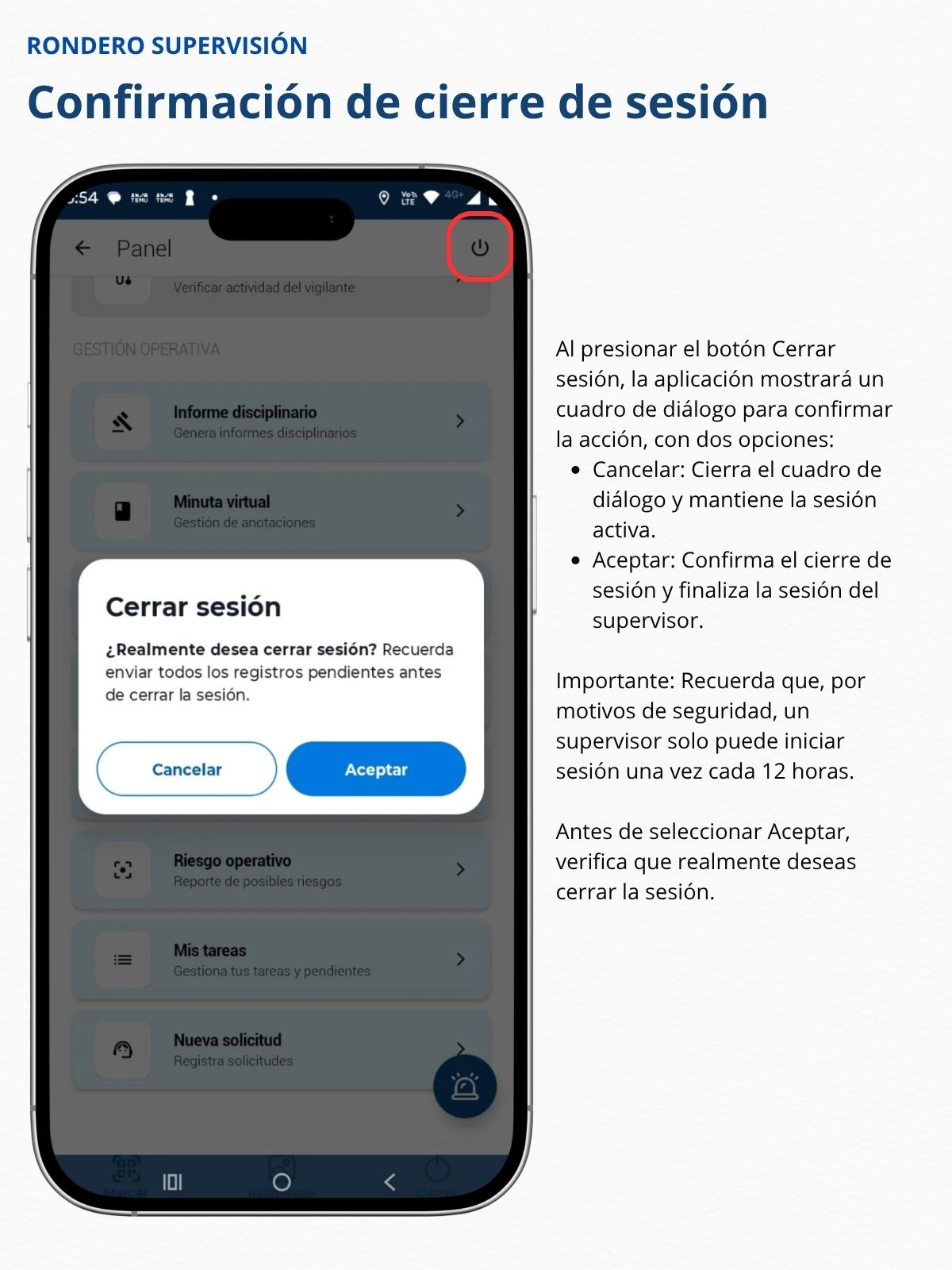 Confirmación de Cierre de Sesión