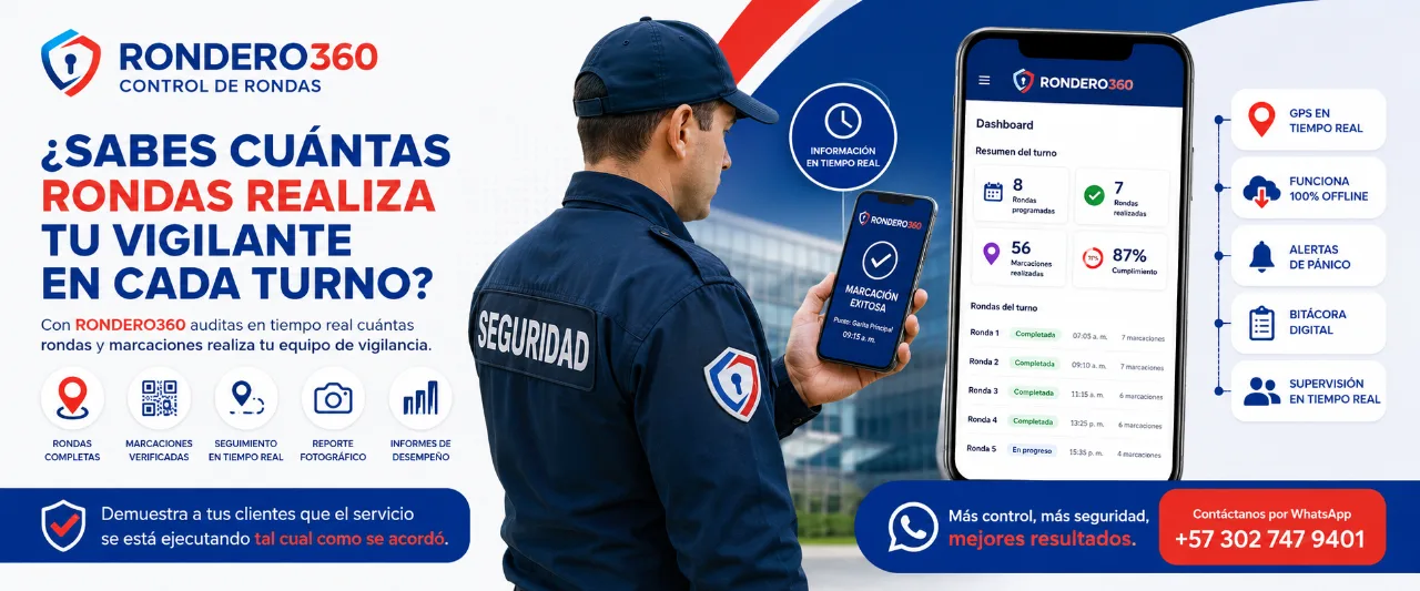 ¿Sabes cuántas rondas de seguridad está realizando cada vigilante en su turno?