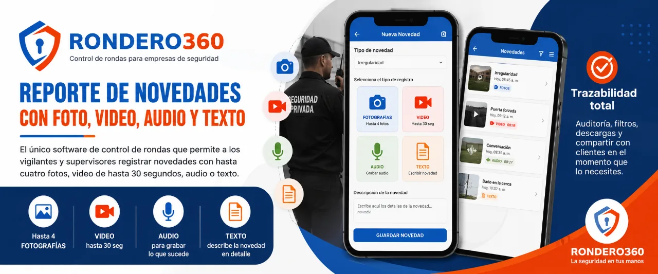 Reporte de novedades con foto, video, audio y texto: una nueva forma de documentar lo que ocurre en cada puesto