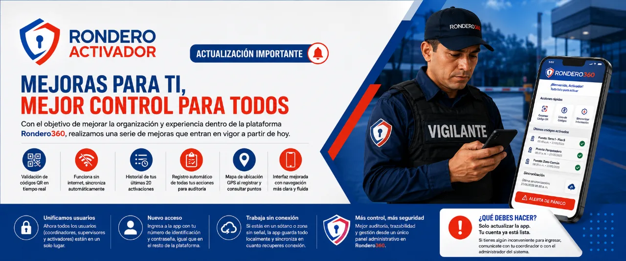 Rondero Activador: registra y gestiona puntos de control QR directamente desde el campo